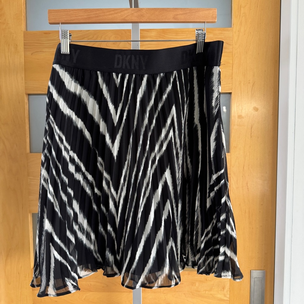 DKNY Zebra Print Skater Skirt